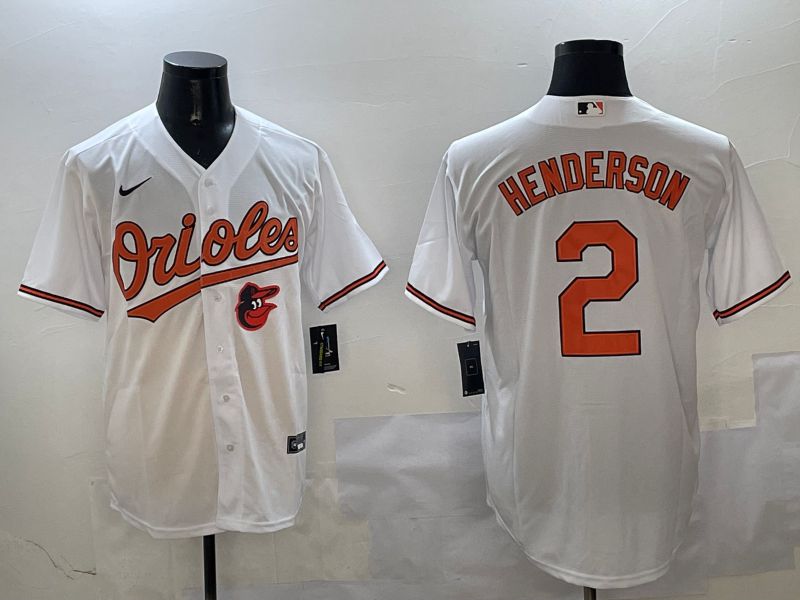 Men Baltimore Orioles #2 Henderson White Game 2025 Nike MLB Jersey style 1->baltimore orioles->MLB Jersey